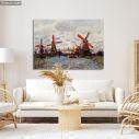 Canvas print Windmill and Boats near Zaandam, Monet C.