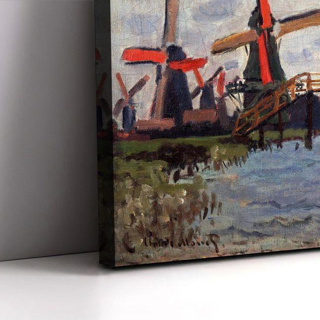 Canvas print Windmill and Boats near Zaandam, Monet C.