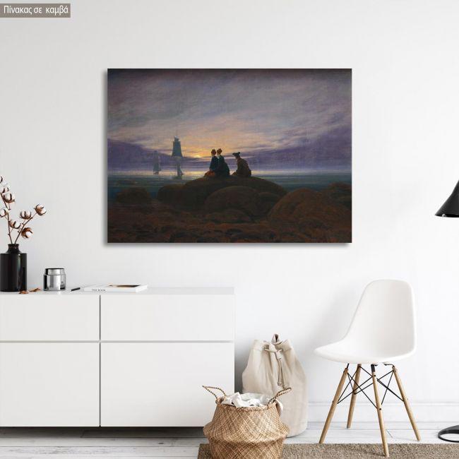 Canvas printMoonrise over the sea, Caspar D. F.