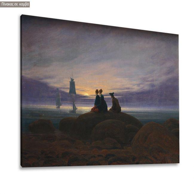 Canvas printMoonrise over the sea, Caspar D. F.