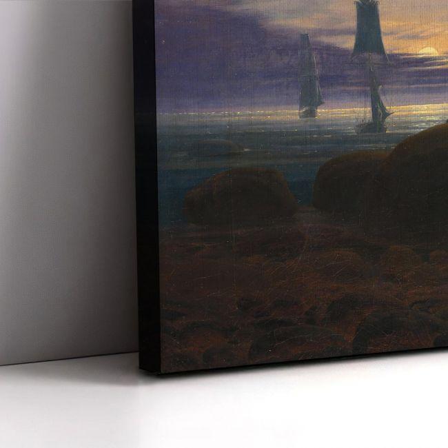 Πίνακας ζωγραφικήςMoonrise over the sea, Caspar D. F., γωνία