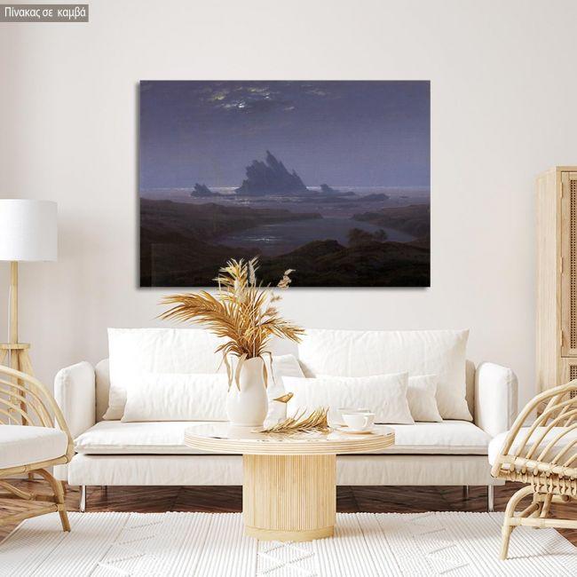 Πίνακας ζωγραφικήςRocky reef on the seashore, Caspar D. F., insta