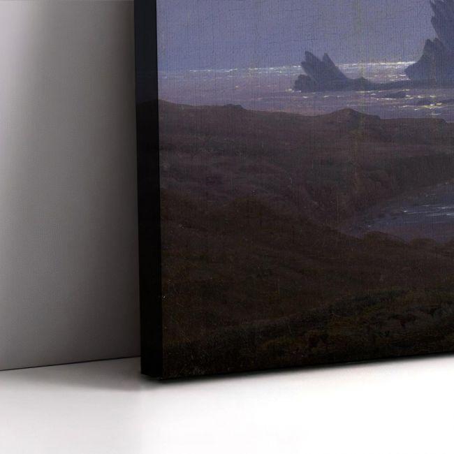 Πίνακας ζωγραφικήςRocky reef on the seashore, Caspar D. F., γωνία