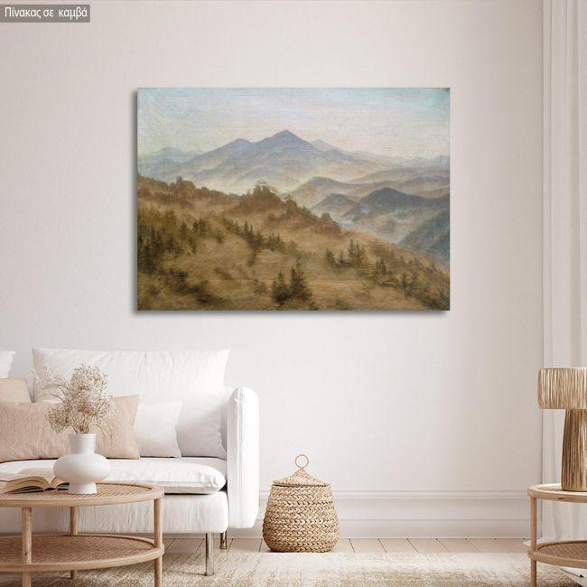 Canvas printΠίνακας ζωγραφικήςLandscape in the Bohemian mountains, Caspar D. F.