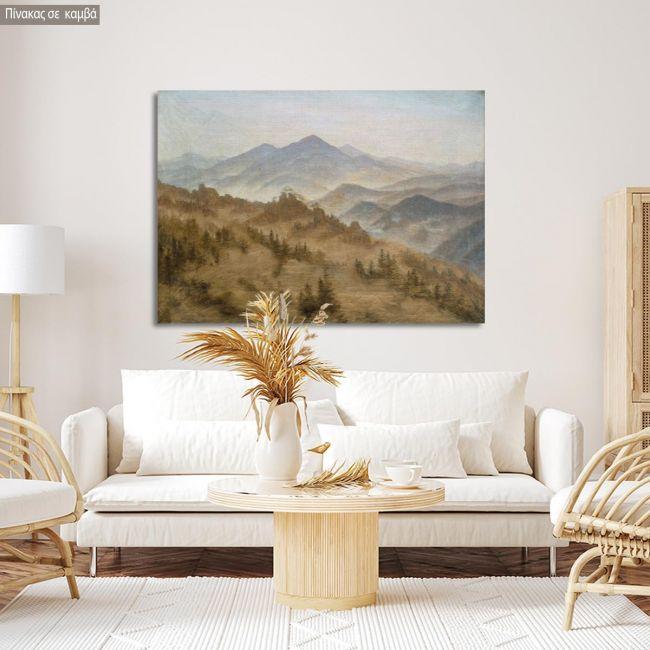 Canvas printΠίνακας ζωγραφικήςLandscape in the Bohemian mountains, Caspar D. F.