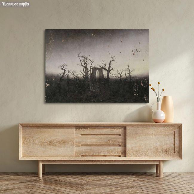 Canvas printΠίνακας ζωγραφικής Among oak trees, Caspar D. F.