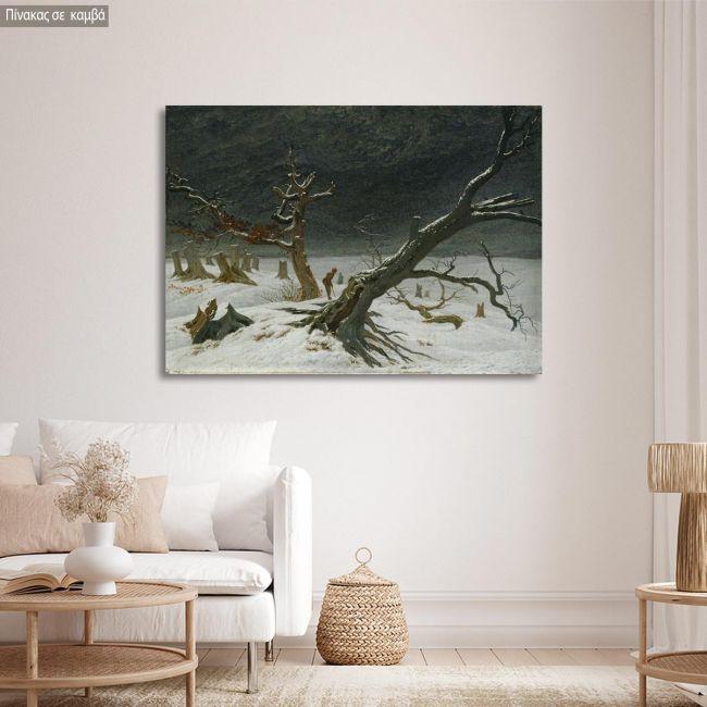 Πίνακας ζωγραφικής Winter landscape, Caspar D. F., κοντινό