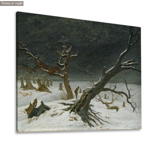 Πίνακας ζωγραφικής Winter landscape, Caspar D. F., λεπτομέρεια