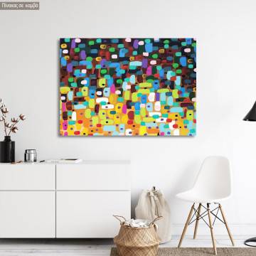 Πίνακας σε καμβά Full palette abstract Καμβάς τελαρωμένος Όψη 1 2