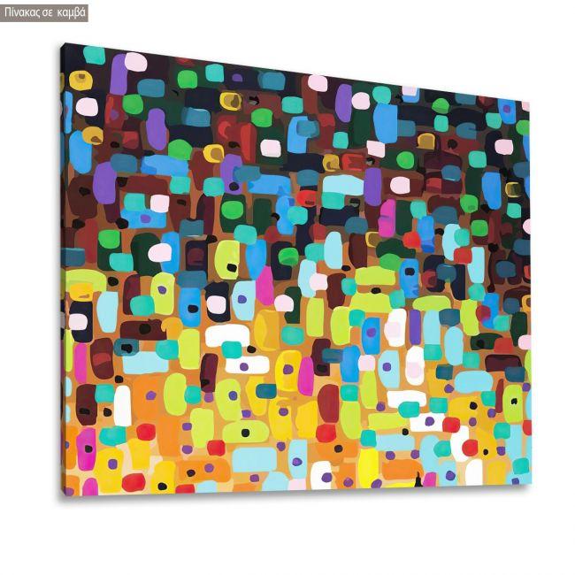 Πίνακας σε καμβά Full palette abstract, λεπτομέρεια