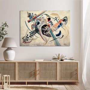 Πίνακας ζωγραφικής Composition 224 (On white) Kandinsky W. Καμβάς τελαρωμένος Όψη 1 2