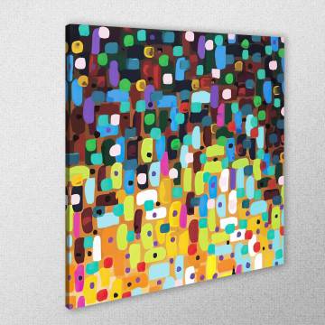 Πίνακας σε καμβά Full palette abstract, τετράγωνος 2
