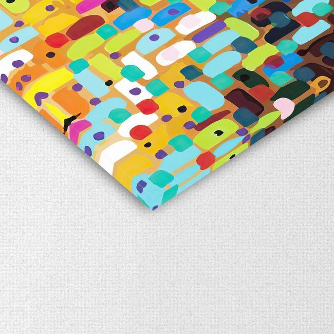 Πίνακας σε καμβά Full palette abstract, τετράγωνος, λεπτομέρεια
