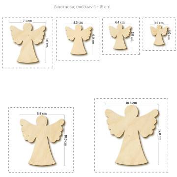 Wooden figure little angel 2