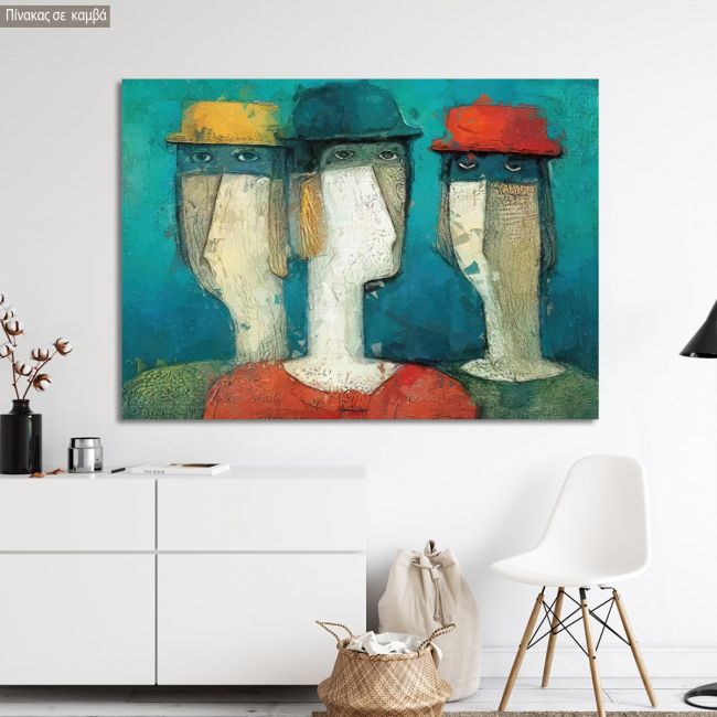 Canvas print Faces, shadow and light