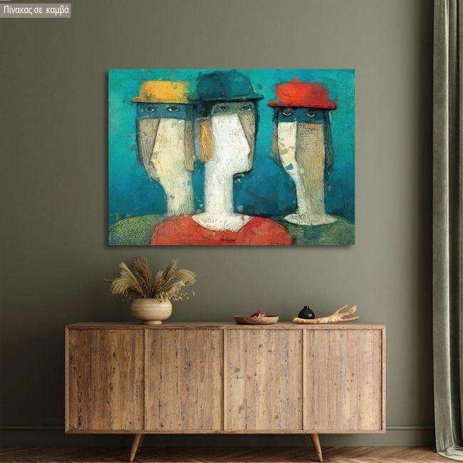 Canvas print Faces, shadow and light