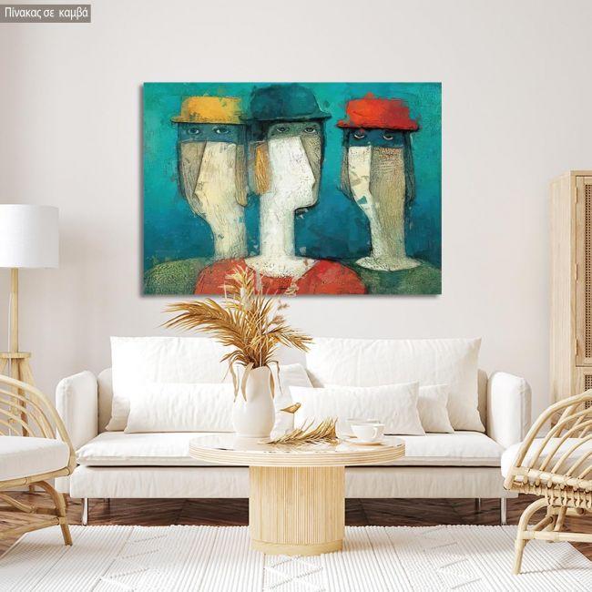 Canvas print Faces, shadow and light