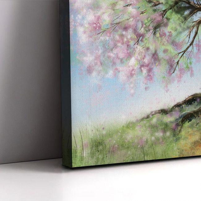 Canvas print Four season tree, two panels