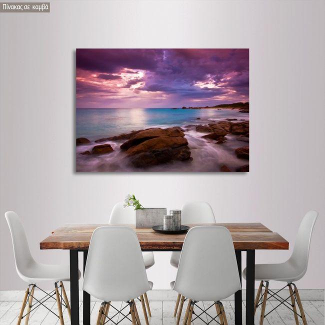 Canvas print Rocky coast