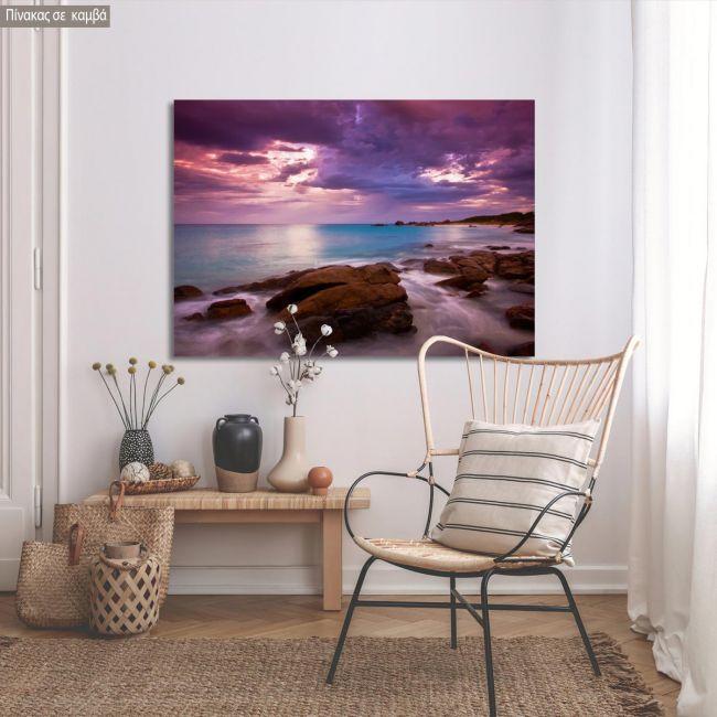 Canvas print Rocky coast