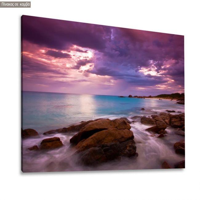 Canvas print Rocky coast
