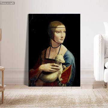 Πίνακας ζωγραφικής The lady with an ermine, Leonardo da Vinci
