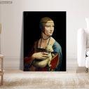 Πίνακας ζωγραφικής The lady with an ermine, Leonardo da Vinci