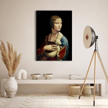 Canvas print The lady with an ermine Leonardo da Vinci Framed canvas View 1 2