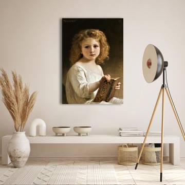 Canvas print The story book Bouguereau W. A. Framed canvas View 1 2
