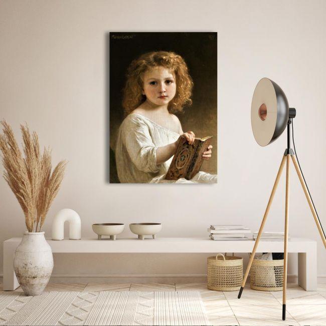 Πίνακας ζωγραφικής The story book, Bouguereau W. A, κοντινό