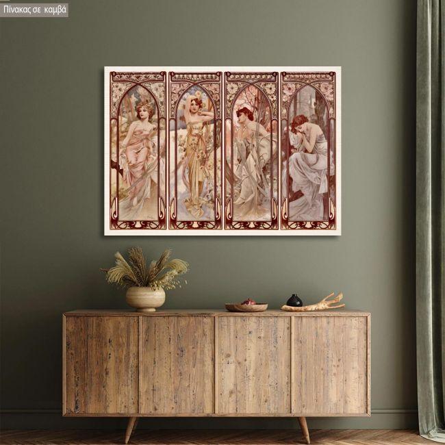 Canvas print Times of day, Mucha A.