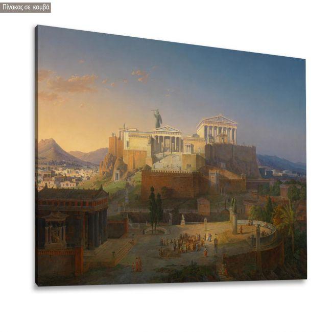 Πίνακας ζωγραφικής The Acropolis at Athens, Leo von Klenze, κοντινό