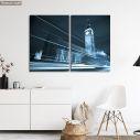 Canvas print Big Ben behind light beams, two panels