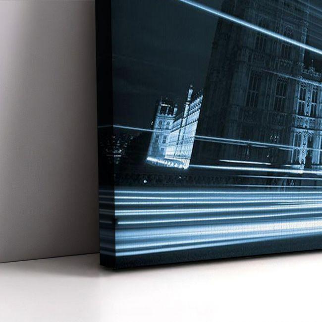 Canvas print Big Ben behind light beams, two panels