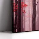 Canvas print Foggy autumn day into the forest, two panels