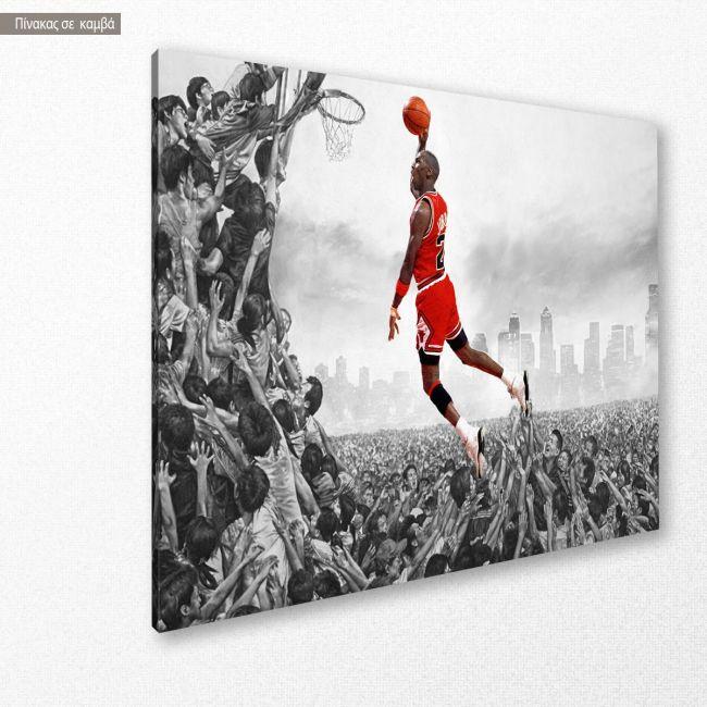 Πίνακας σε καμβά Michael Jordan, κοντινό
