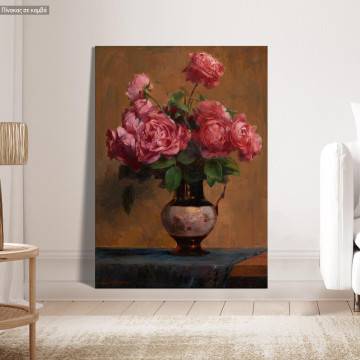 Πίνακας ζωγραφικής Κόκκινα τριαντάφυλλα, Ιακωβίδης Γ