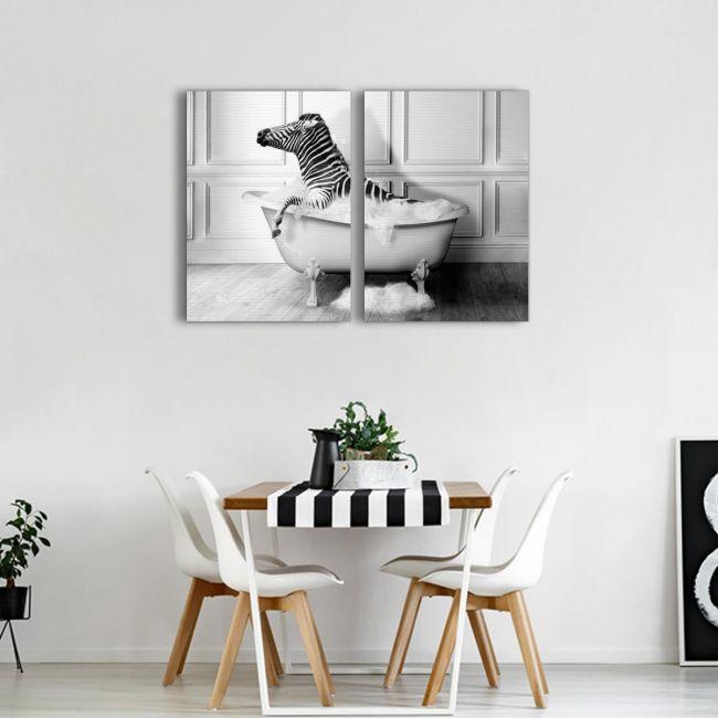 Canvas print Abstract Red, two panels