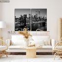 Canvas print Brooklyn bridge, two panels