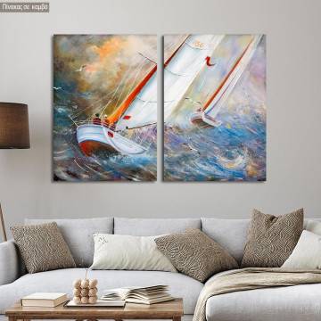 Canvas print Regatta, two panels