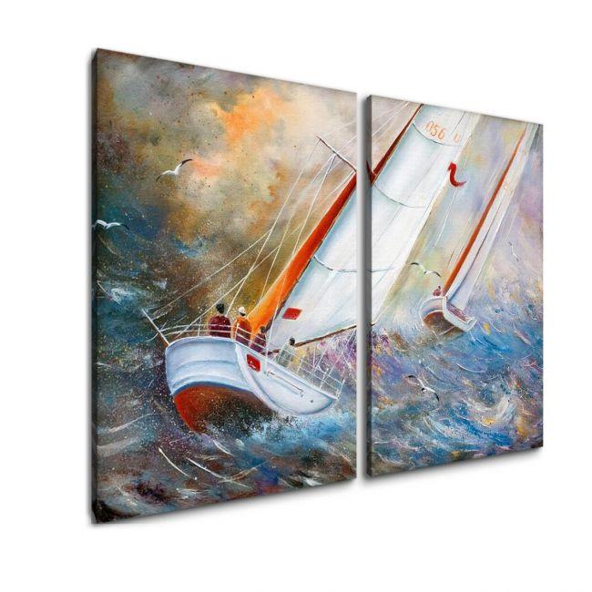 Canvas print Regatta, two panels