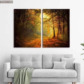 Canvas print Forest memories, two panels