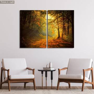 Πίνακας σε καμβά Forest memories, δίπτυχος 2