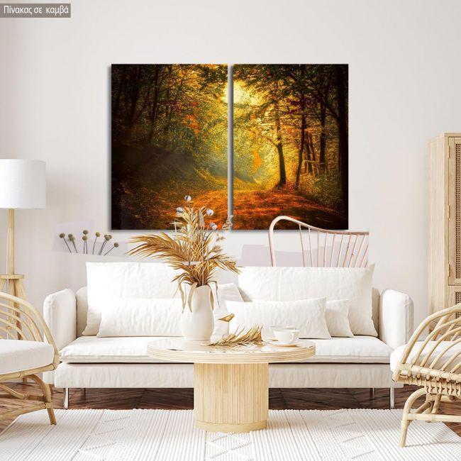 Canvas print Forest memories, two panels
