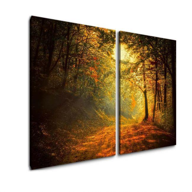 Canvas print Forest memories, two panels
