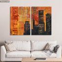 Canvas print Urban life, two panels