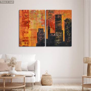 Canvas print Urban life, two panels 2