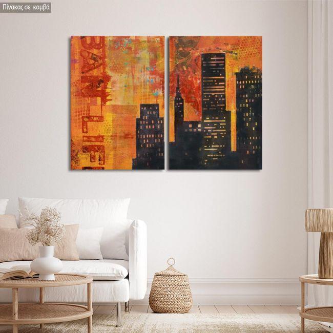 Canvas print Urban life, two panels
