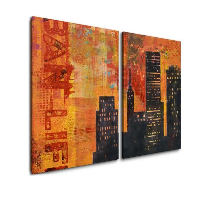 Canvas print Urban life, two panels