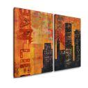 Canvas print Urban life, two panels